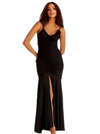 BLACK SATIN MAXI DRESS