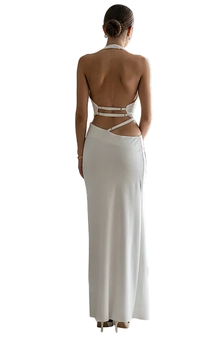 White Halter Top and Maxi  Skirt product image