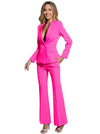 Hot Pink Jacket and Pants Suits