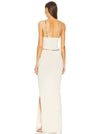 White Bandage Maxi Dress with Chain