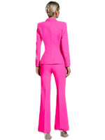 Hot Pink Jacket and Pants Suits