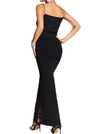 Black Bandage Maxi Dress With Chain