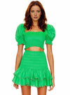 Green Top and Skirt Set