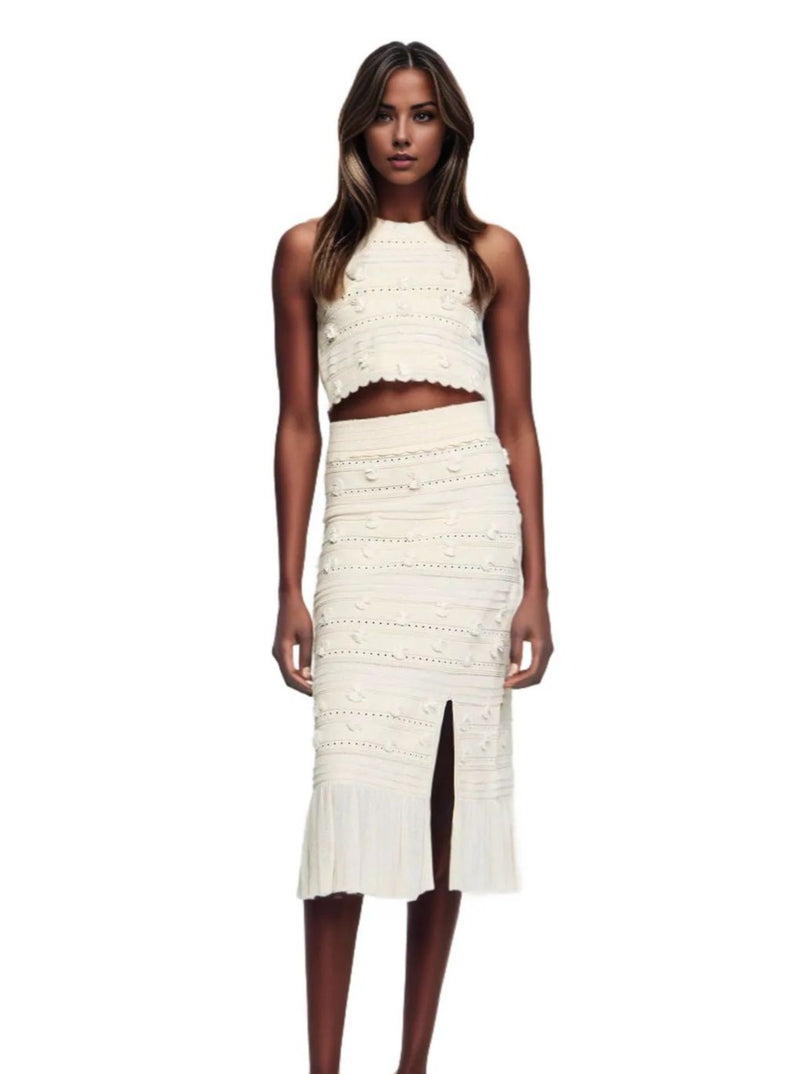 Ivory Bandage Top & Skirt