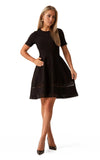 Black Knit A-Line Mini Dress