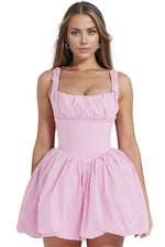 Pink Scallop Mini Dress