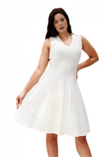 White Knit A-Line Mini Dress