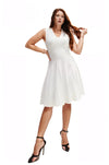 White Knit A-Line Mini Dress