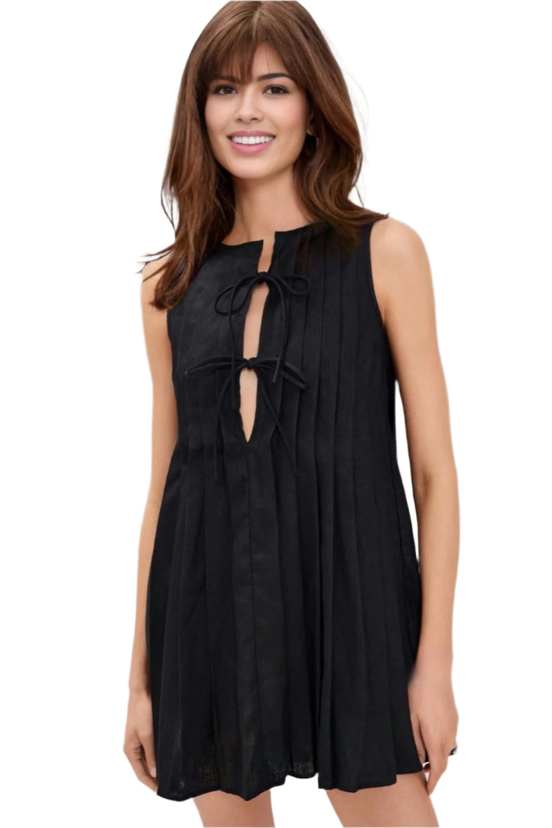 Black Sleeveless Mini Dress