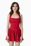 Red Halter Mini Dress