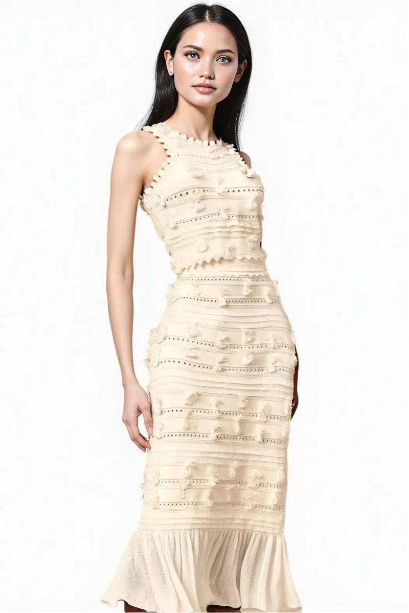 Ivory Crochet Top & Skirt