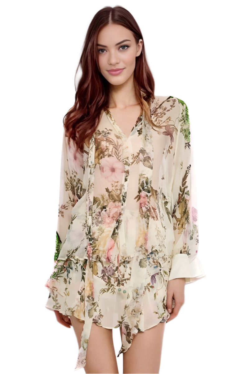 Ivory Printed Top Short