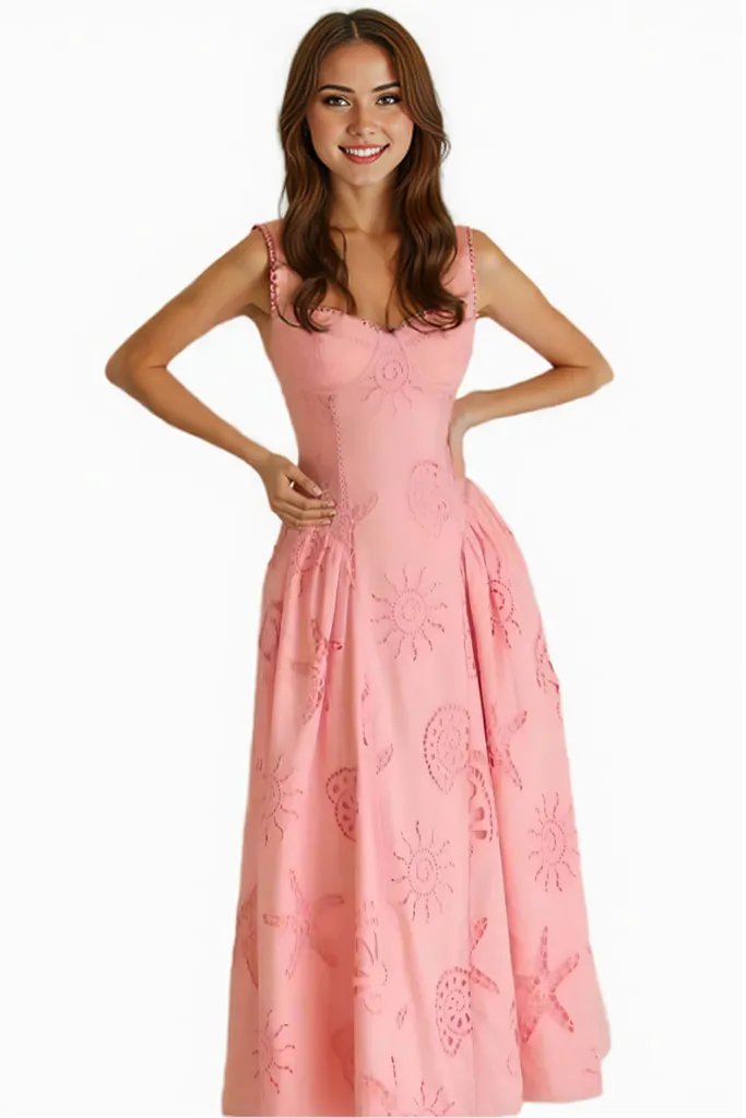Peach Midi Dress