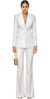 White Jacket and Pants Suit