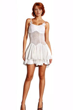 White Mini Dress W/ Mesh