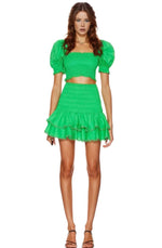 Green Top and Skirt Set