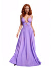 Purple Maxi Dress With Cut Out