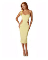 Yellow Bodycon Midi Dress