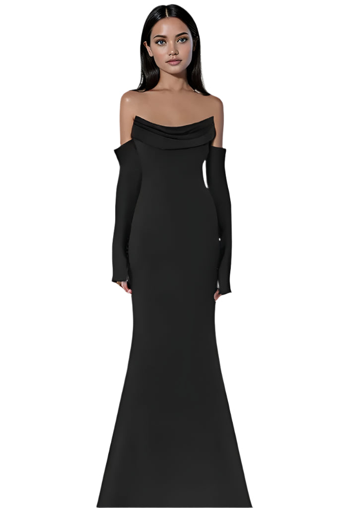 Black Tube Silky Maxi Dress