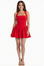 Red Halter Mini Dress