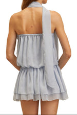 Light Blue Halter Mini Dress