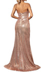 Rose Gold Sequins Evening Gown