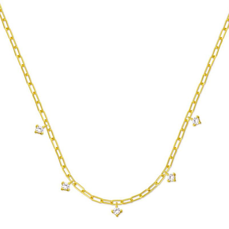 yellow gold paperclip chocker