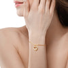 Heart Shaped Bracelet Yellow Gold