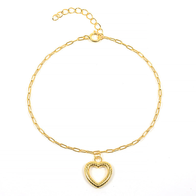 Heart Shaped Bracelet Yellow Gold