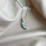 Silver & Simulated Diamond Pear Oval Heart Pendant