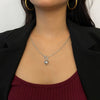 Front Lock Heart Pendant in White