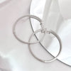 Silver Large Hoops