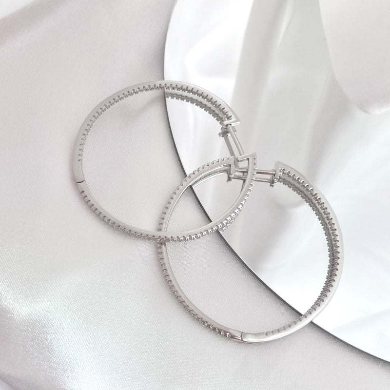 Silver Large Hoops