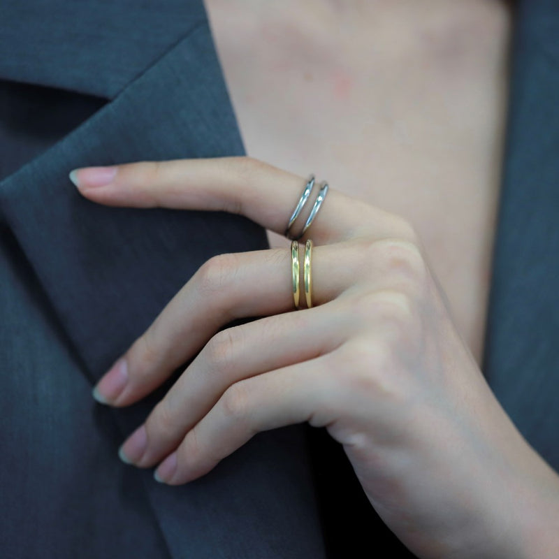 White Gold Double Wire Ring