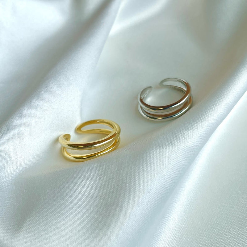 White Gold Double Wire Ring