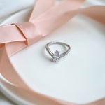 Pear Cut Chevron Ring