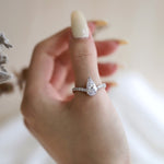 Pear Cut Chevron Ring