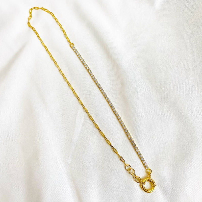 Half Riviera Pendant necklace