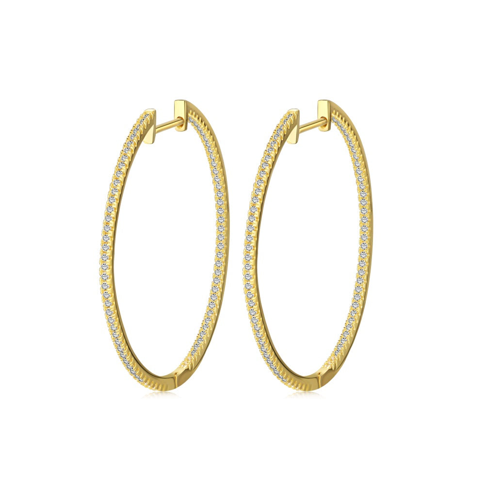 Yellow Gold Large Hoops