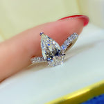 Pear Cut Chevron Ring