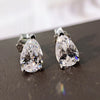 Silver Pear Studs