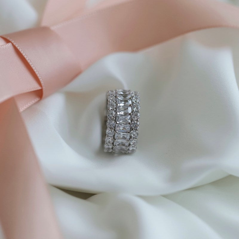Triple Halo Large Ring