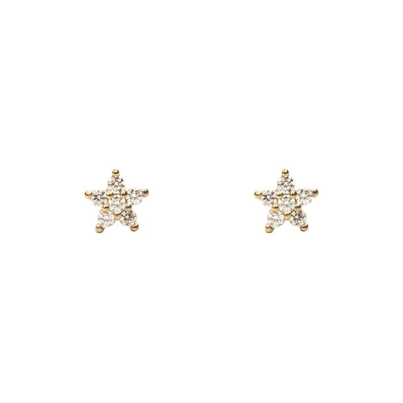 Star Studs Yellow Gold