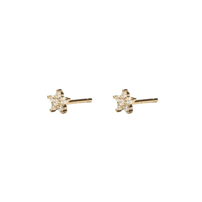 Star Studs Yellow Gold