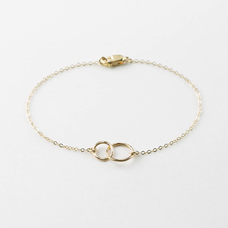 yellow gold infinty bracelet