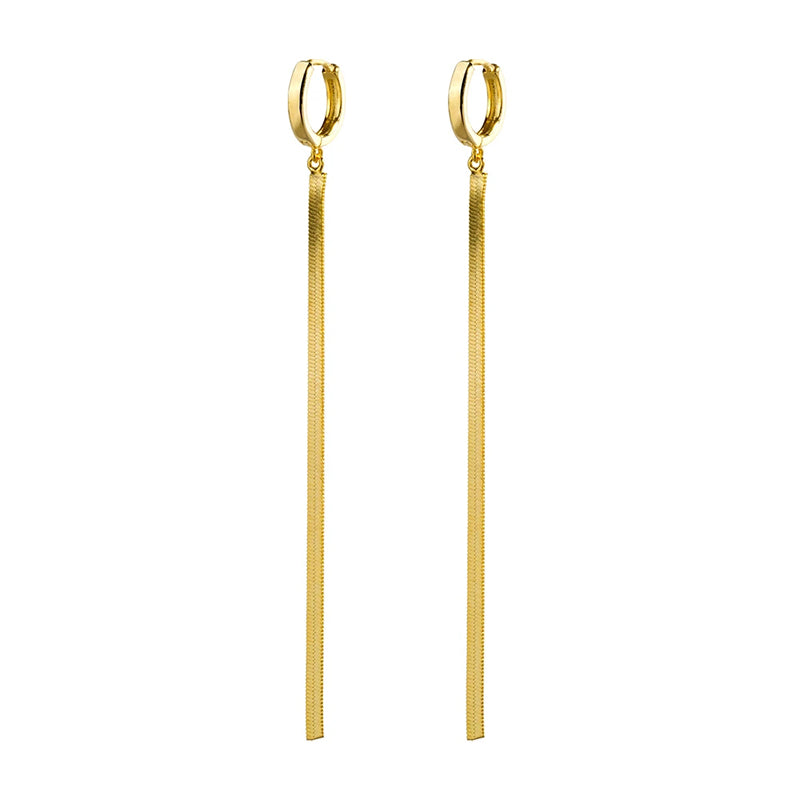 Snake Yellow Gold Earrings