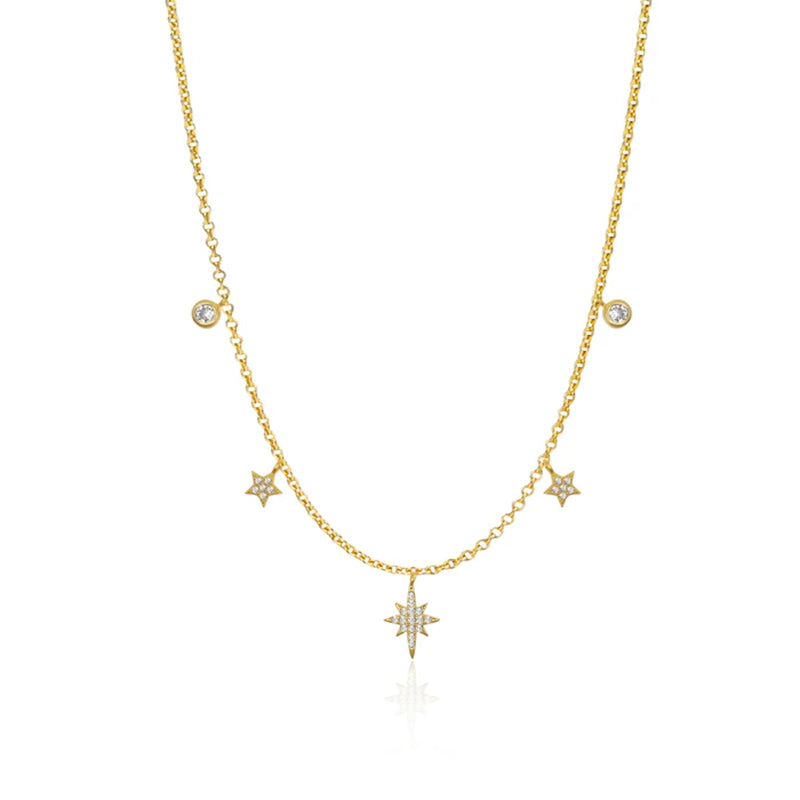 yellow gold zodiac charm necklace