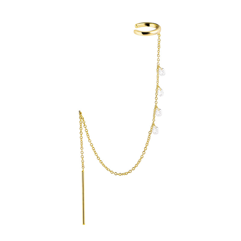 yellow gold solo earring